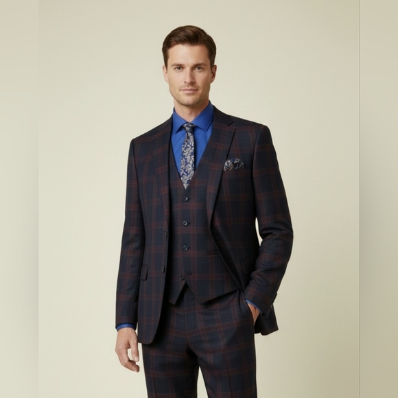 $425 Bar III Men's Slim-Fit Patterned Blazer Suit Jacket